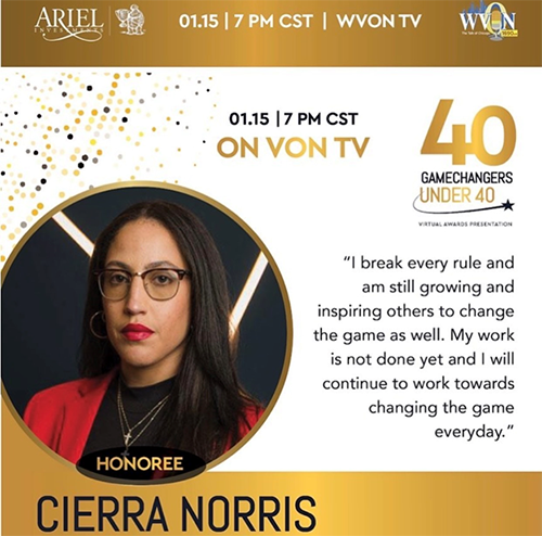 Cierra Norris - 40 Gamechangers under 40